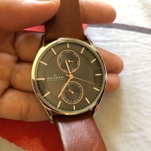 Skagen men’s leather with brown